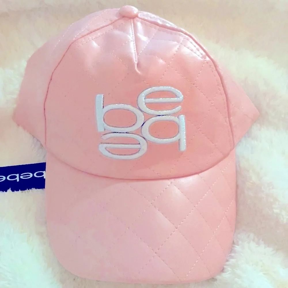 Bebe Barbie Core pink faux leather hat new with tags